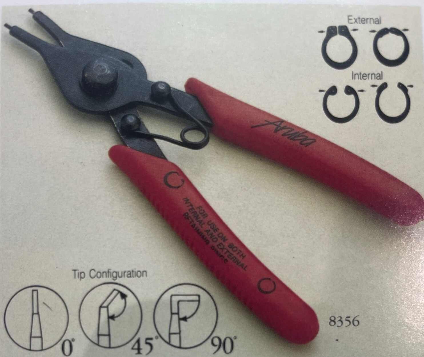 Convertible Snap Ring Pliers with Multiple Tip Angles