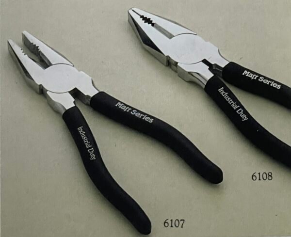 Heavy-duty Chrome Vanadium Lineman's Pliers by Aruba with serrated jaws and MATT grips