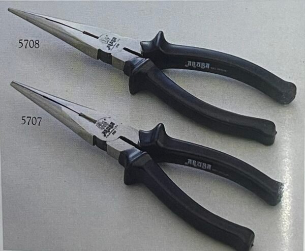 Long Nose Pliers with aligned tips and rounded jaw edges for precision electronics work