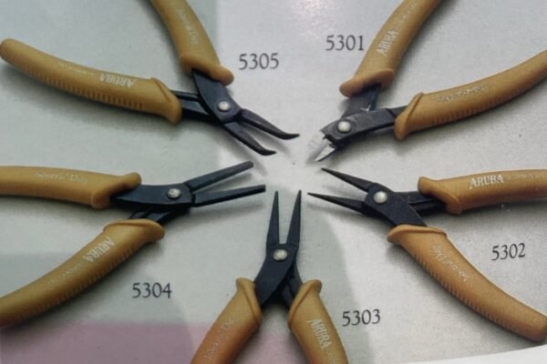 High carbon precision electronic pliers collection – micro cutting, longnose, round nose, flat nose, bent nose