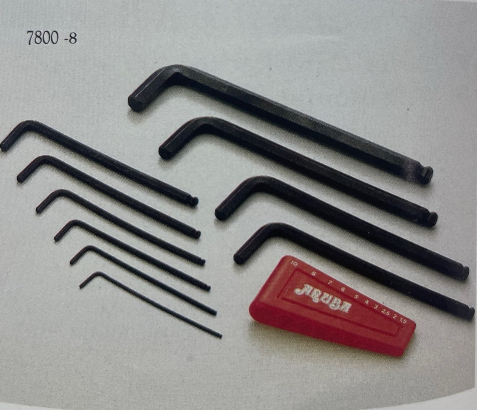 Ball end hex key wrench sets in metric and SAE sizes