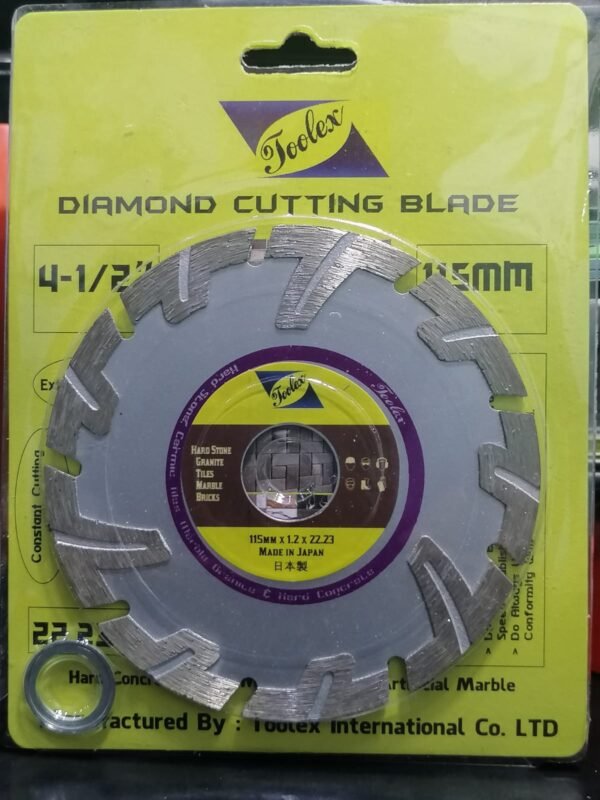 TooLex TL115GM multi-purpose diamond cutting blade 115mm with 20mm bore, in retail packaging