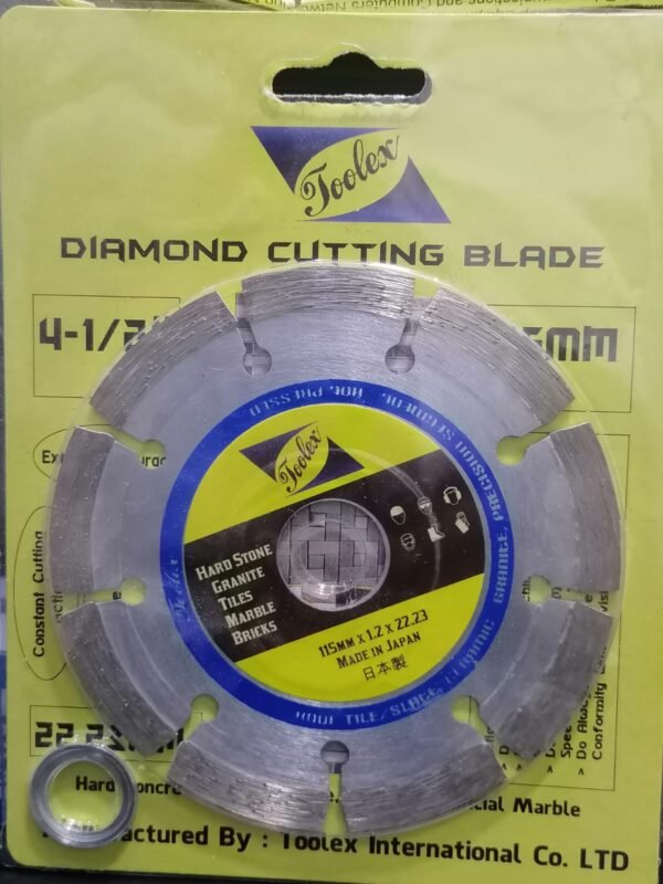 Toolex Diamond Cutting Blade TL115DP – 115mm for granite, tiles, marble, and stone cutting