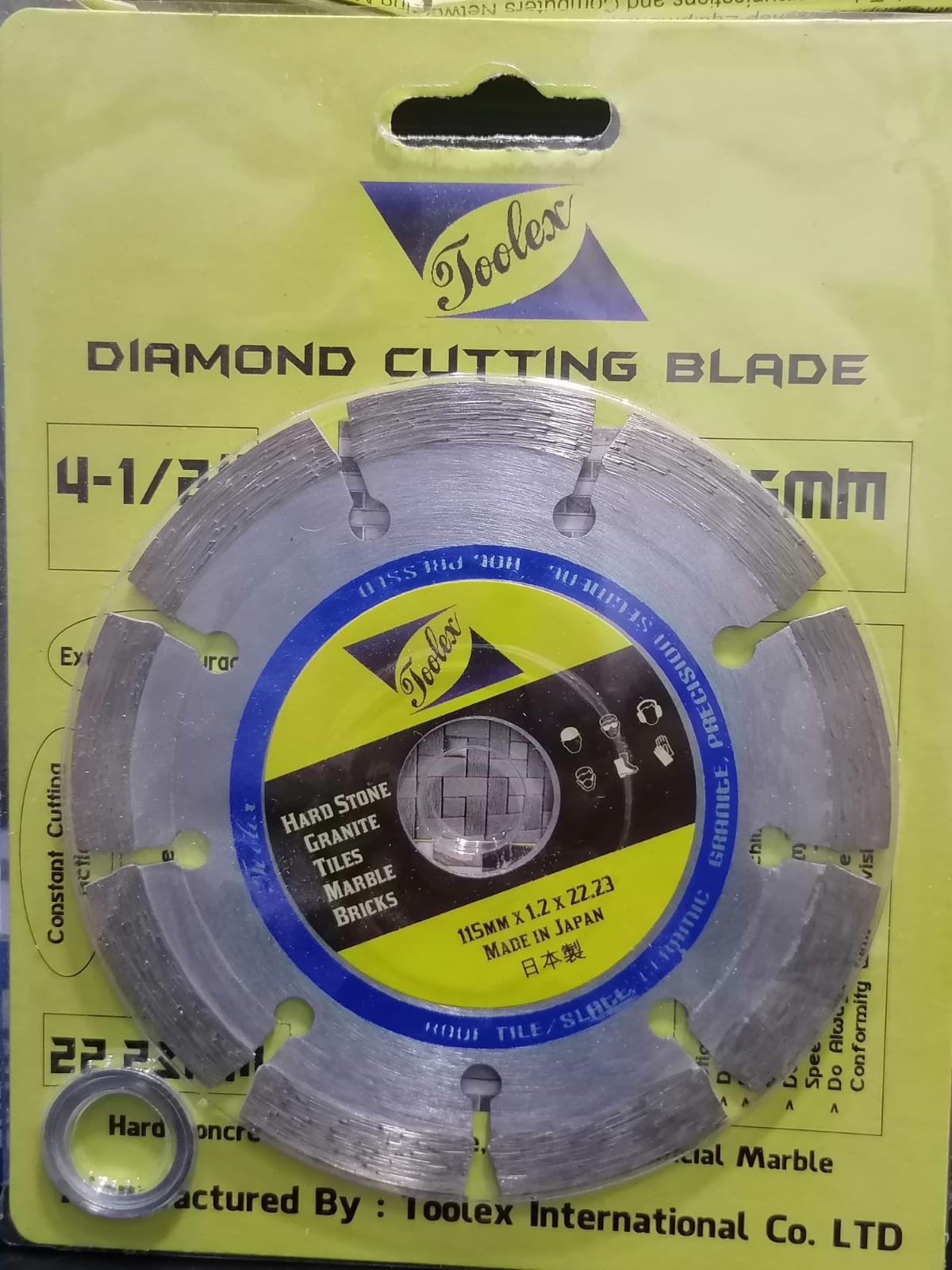 Toolex Diamond Cutting Blade TL115DP – 115mm for granite, tiles, marble, and stone cutting