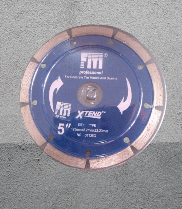 FITI X'TEND DT125G dry diamond cutting blade for concrete, tile, marble, and granite